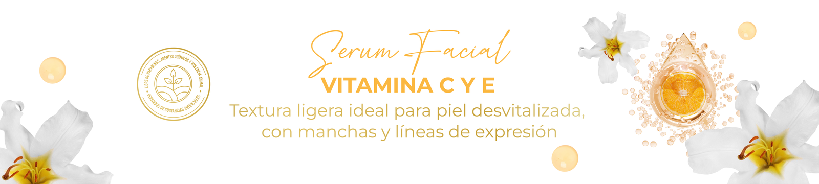 Banner de Serum facial vitamina C y E